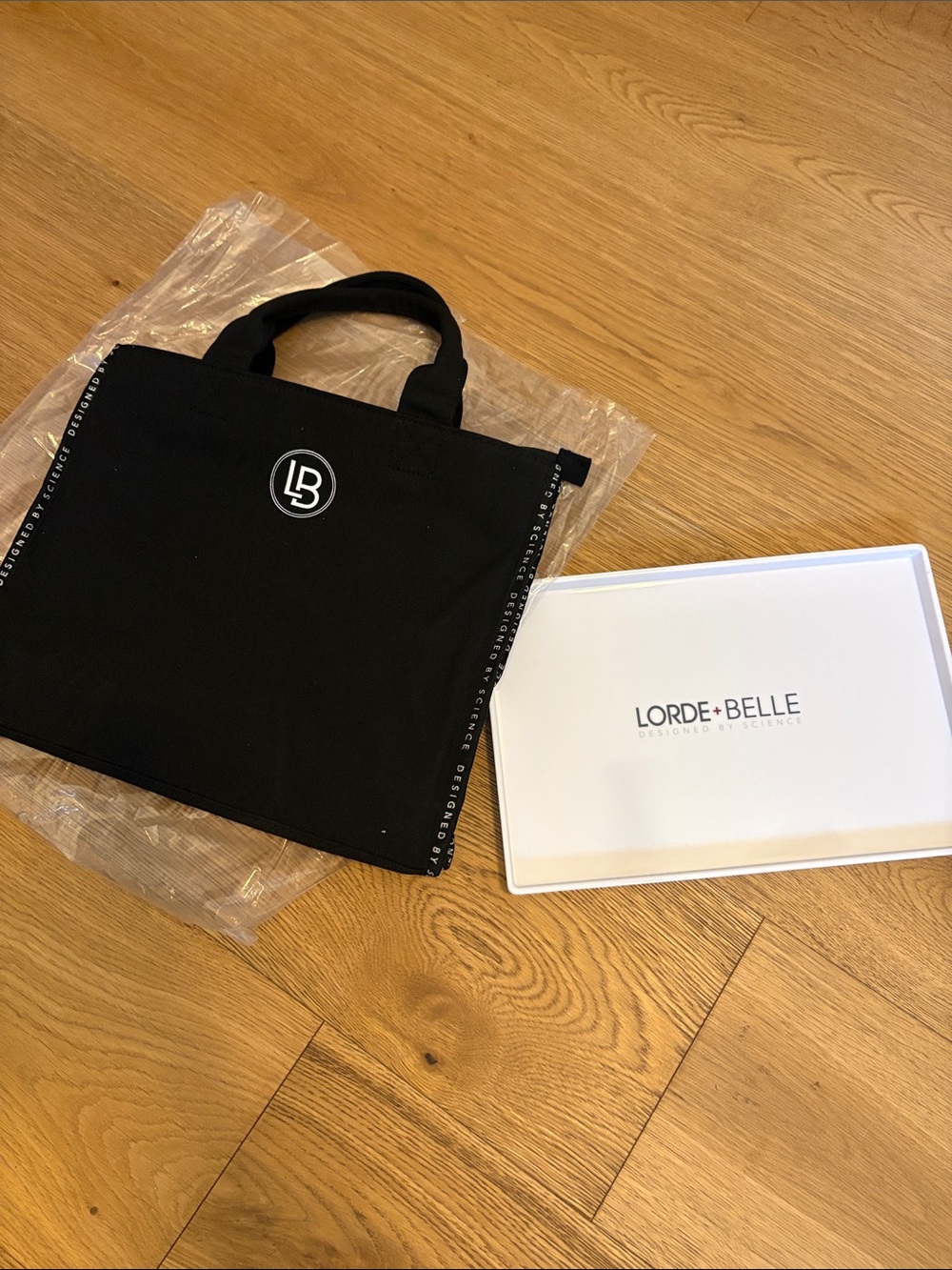 Lorde + Belle LB Black Canvas Tote and LB Branded Tray NWOT